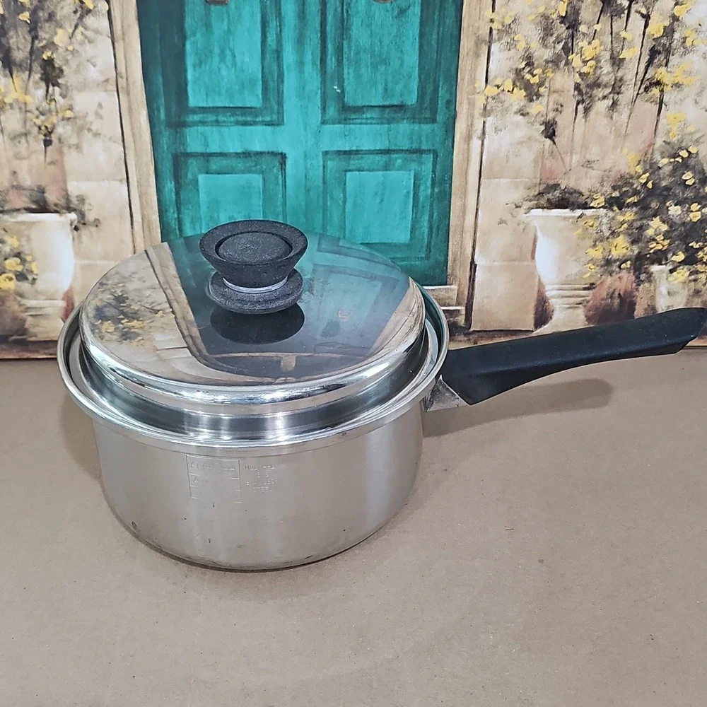 Amway Queen Cookware 3 Qt Sauce Pan Stainless Multi-Ply 18/8 Pot W/ Lid USA Made